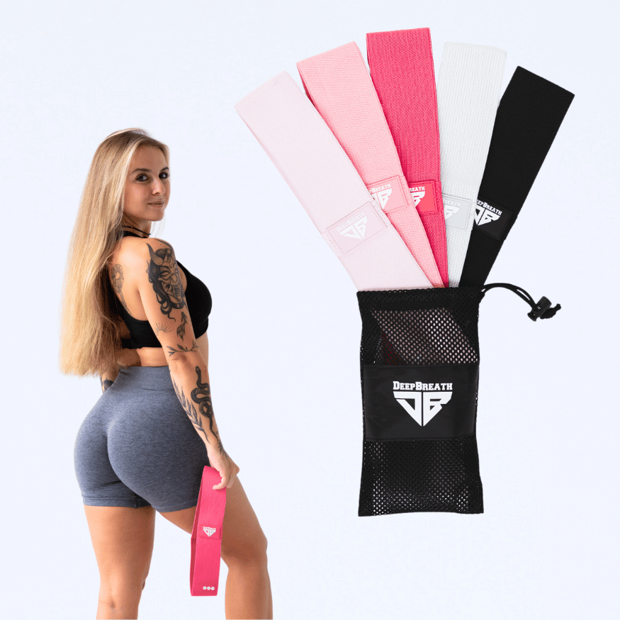 Materiałowe gumy do ćwiczeń - Bubble Gum Mini Band - Deep Breath