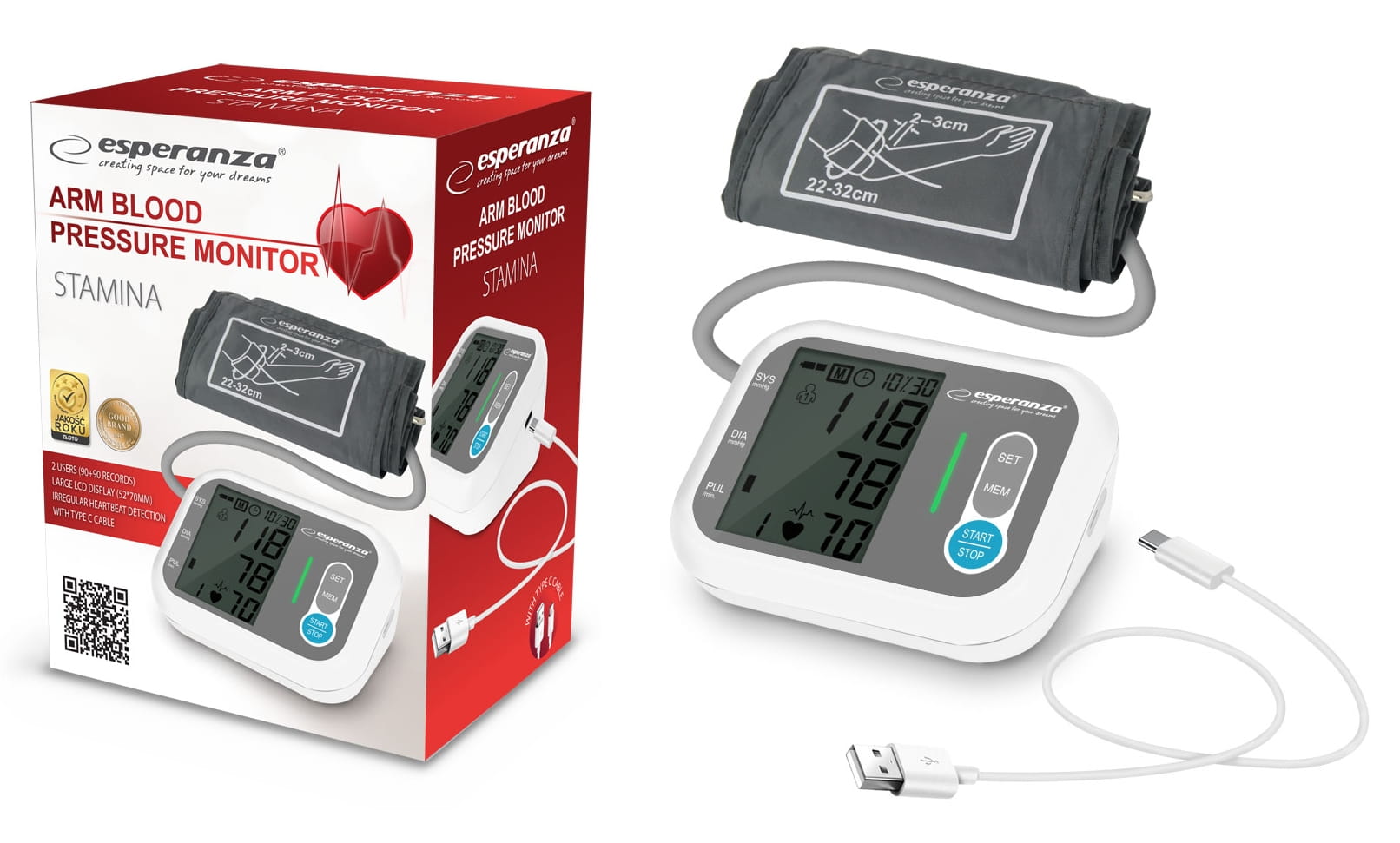 ESPERANZA Ciśnieniomierz STAMINA na ramie ECB005 - Henryx24