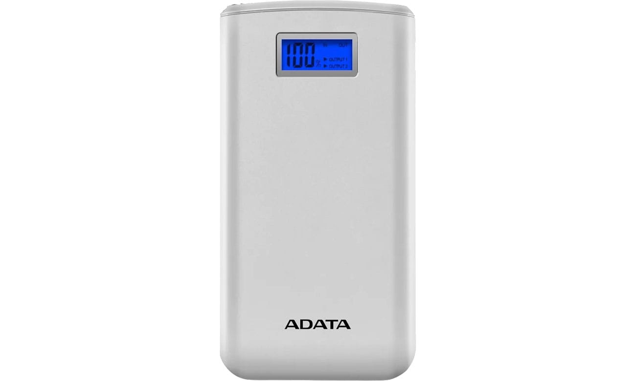 ADATA power bank 20000mAh biały P20000QCD-DGT-CWH 2xUSB W 5V 2,1/1A - Henryx24