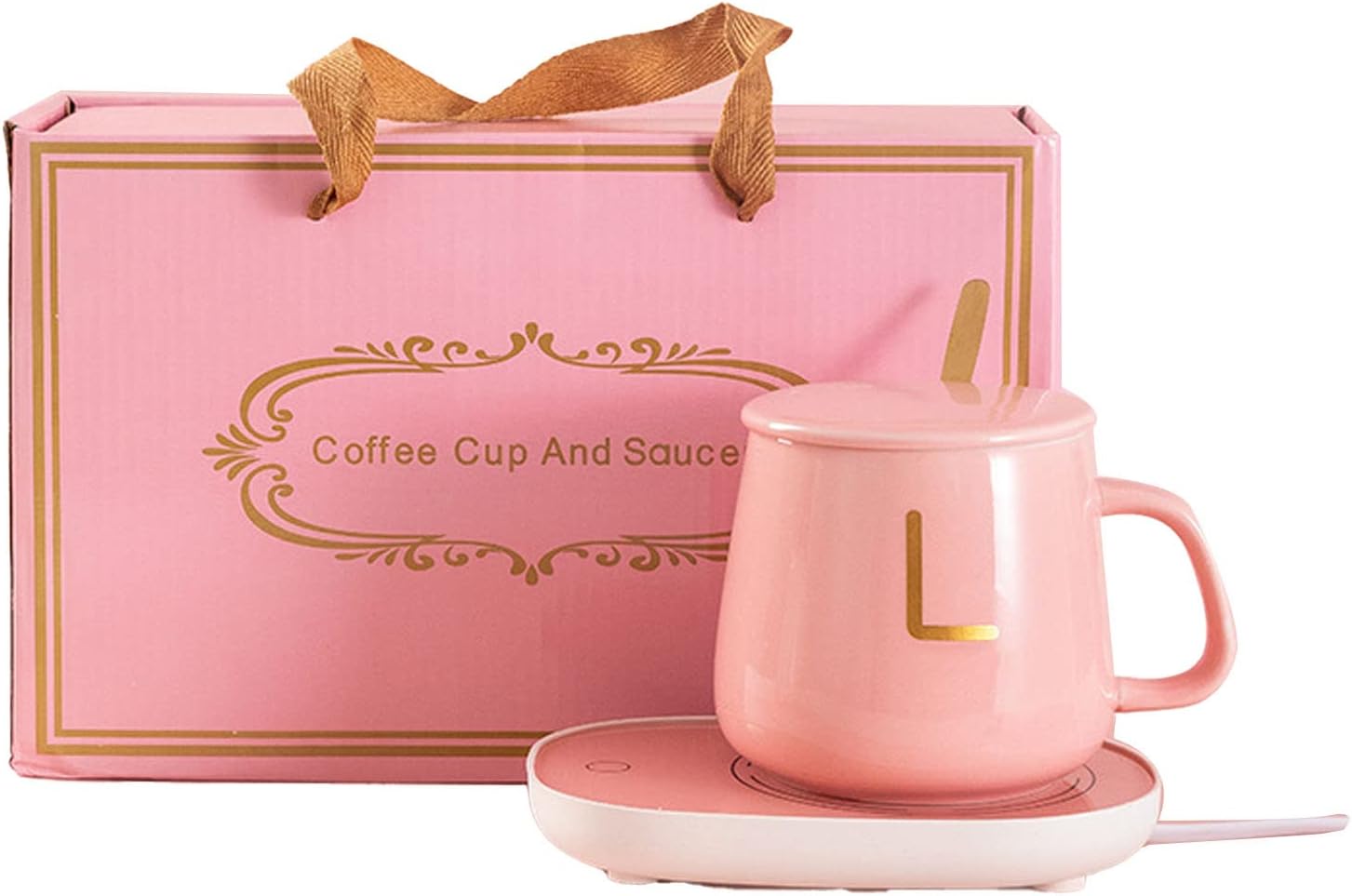 Podgrzewacz do kubka + kubek DA27B różowy - Henryx24