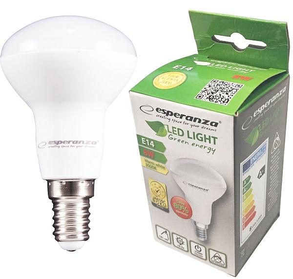 ESPERANZA Żarówka LED E14 8W ELL162 3000K R50 720lm - Henryx24