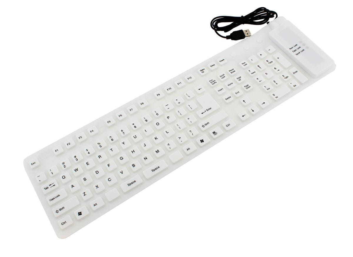 Klawiatura silikonowa USB AK136A biały - Henryx24