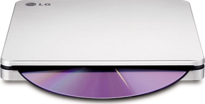 LG Nagrywarka DVD GP70NS50 zewnętrzna ULTRA SLIM BOX HITACHI SIVER Szczelinowa - Henryx24