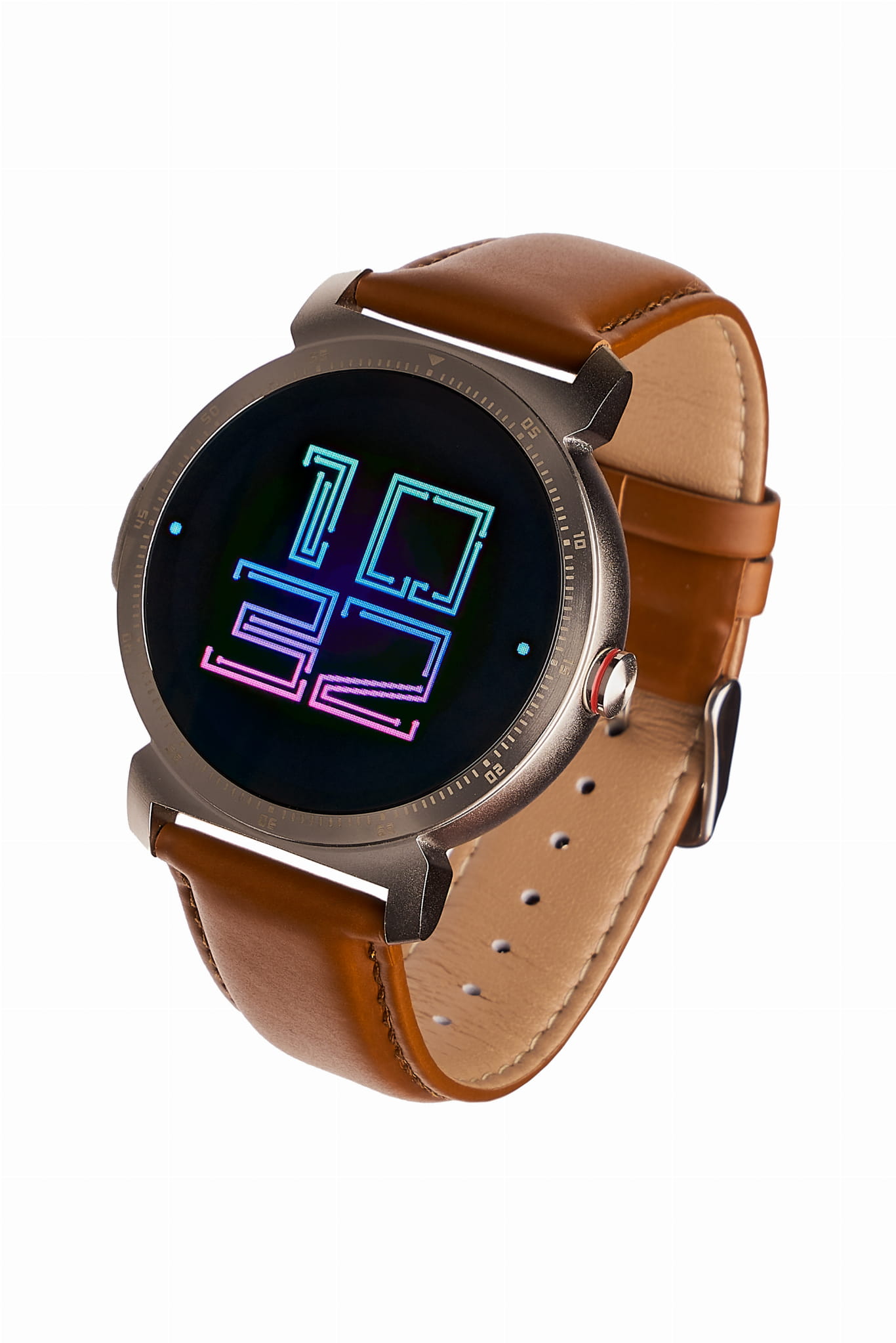 GARETT Smartwatch GT20S srebrny skórzany - Henryx24