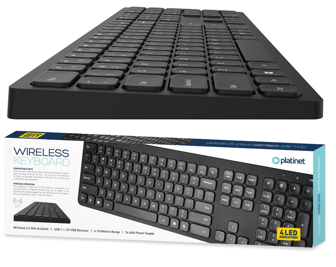 PLATINET Klawiatura bezprzewodowa 45306 PMK100WB - Henryx24
