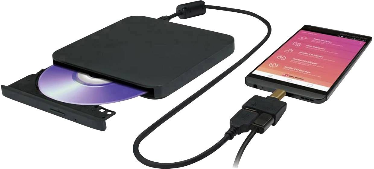 LG Nagrywarka DVD GP95NB70 zewnętrzna SLIM BOX HITACHI OTG Konektor Black - Henryx24