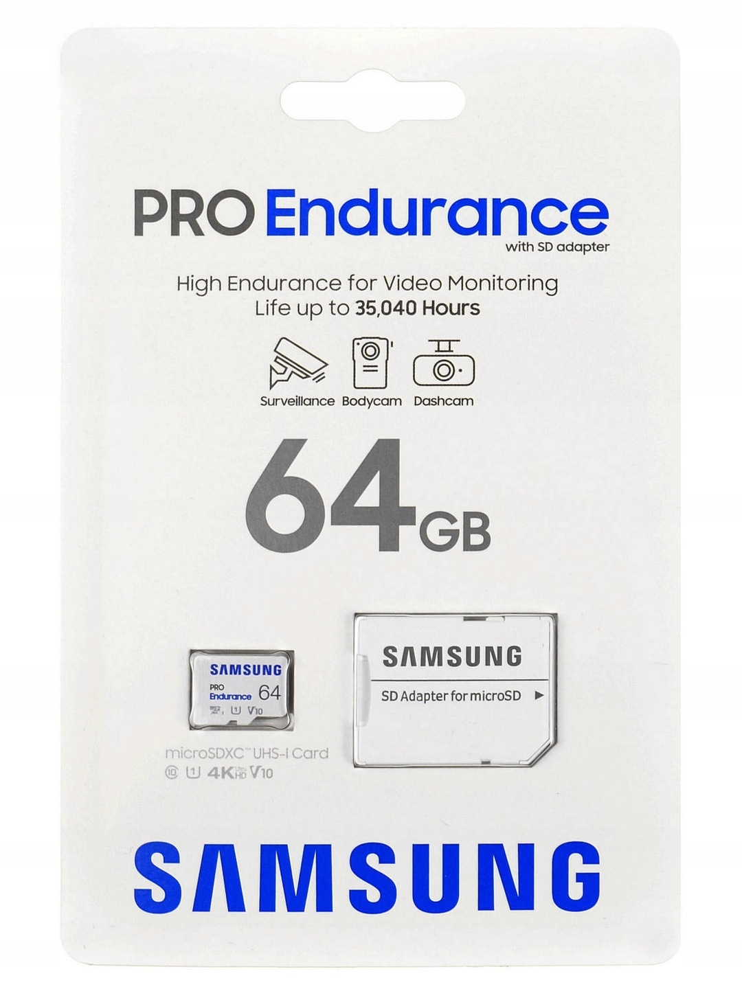 SAMSUNG Micro SDHC 64GB 100/40 ENDURANC MB-MJ64KA/EU PRO ENDURANCE - Henryx24