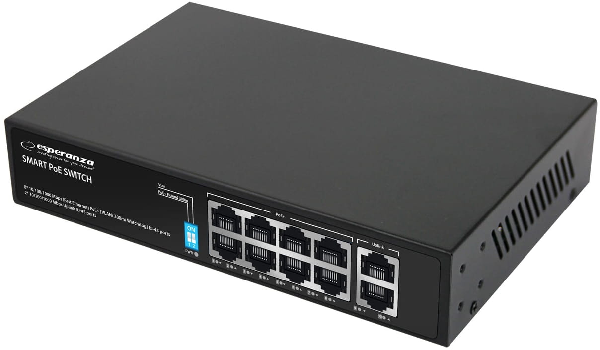 ESPERANZA Switch x10 POE 120W ENS108 MATRIX - Henryx24