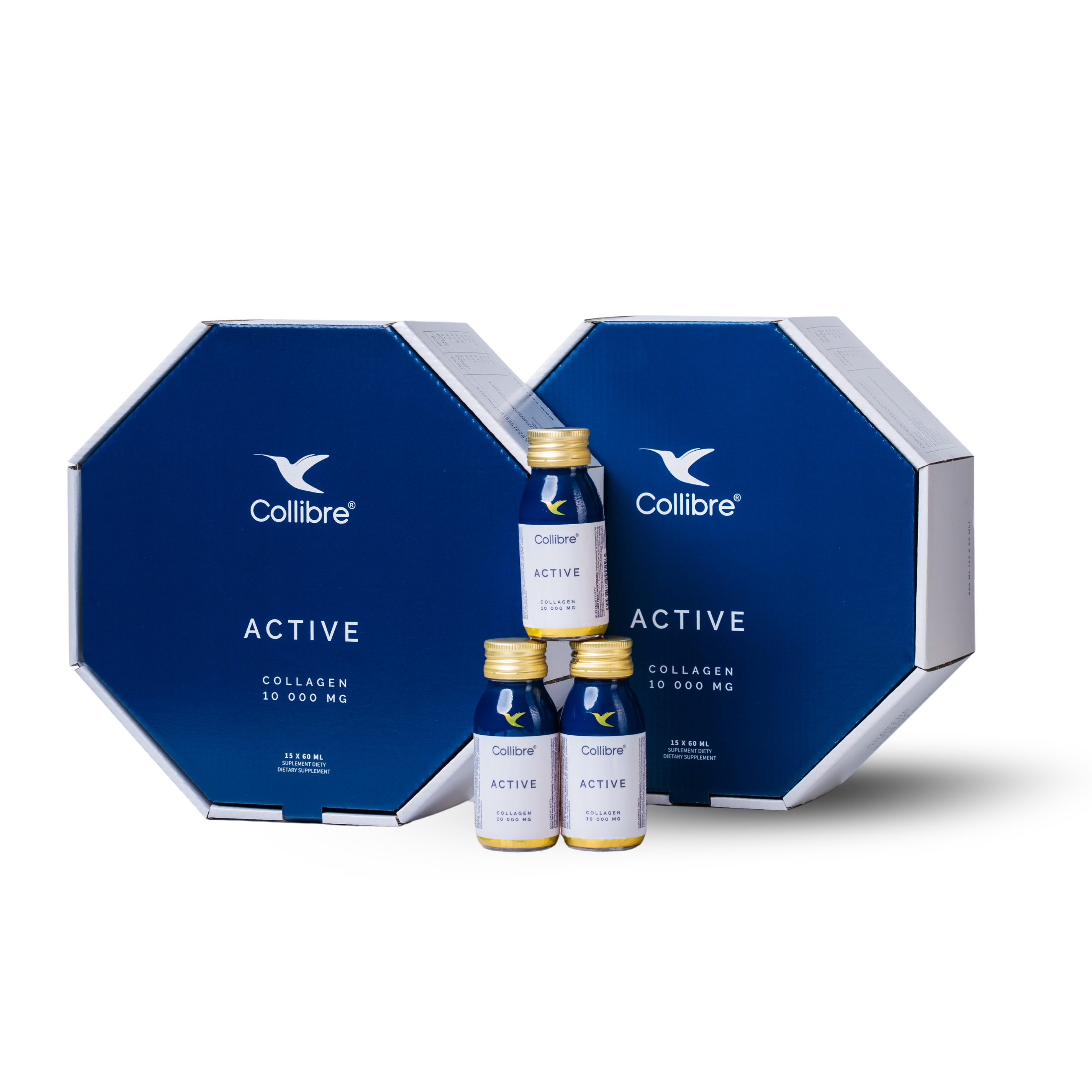 Collibre - Active Shot Kolagen do picia - Zdrowe mięśnie, 30 butelek (Zawartość zestawu: 30 x butelka 60ml)