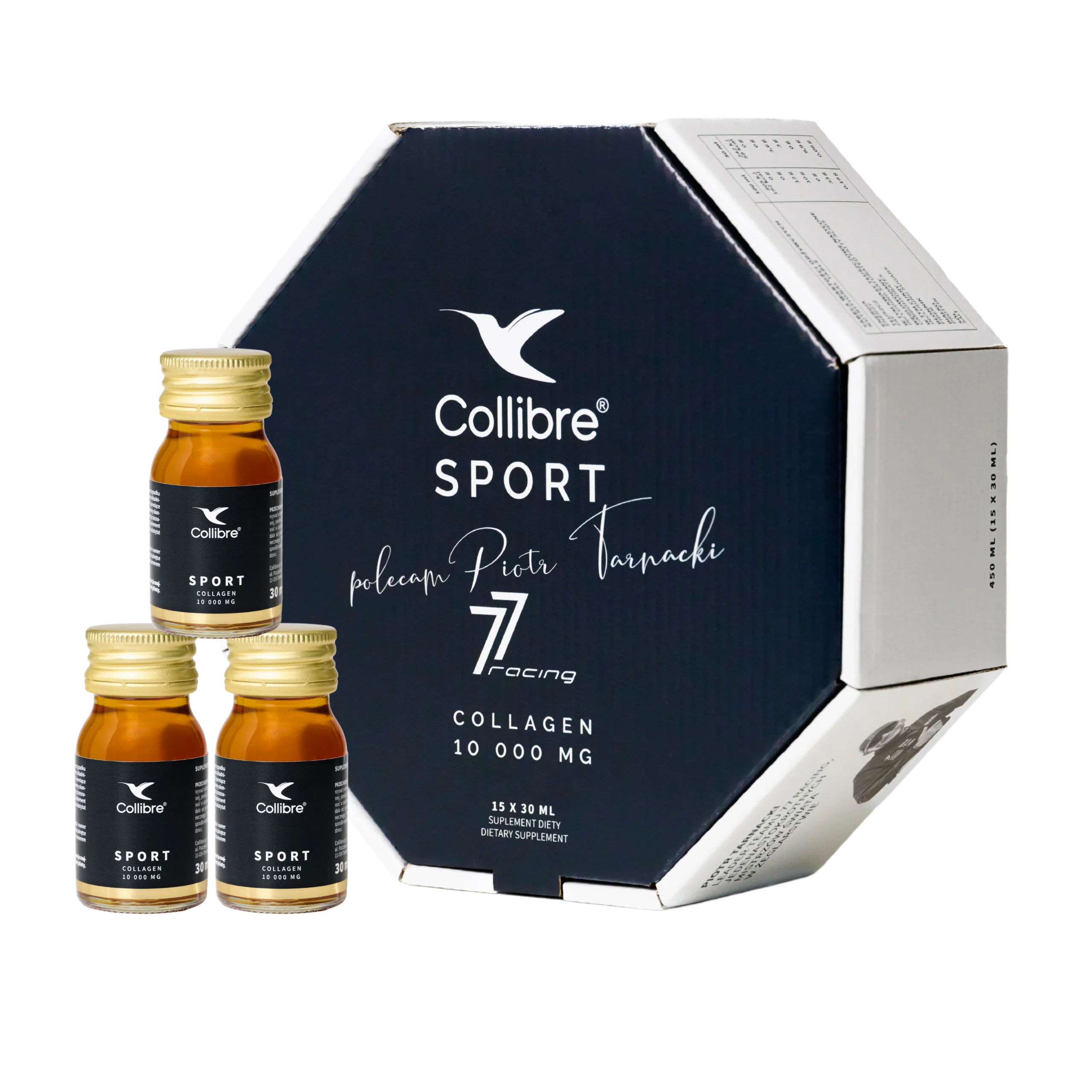 Collibre - Sport Kolagen do picia - Wsparcie sportowców, 15 butelek (Zawartość zestawu: 15 butelek x 30ml)