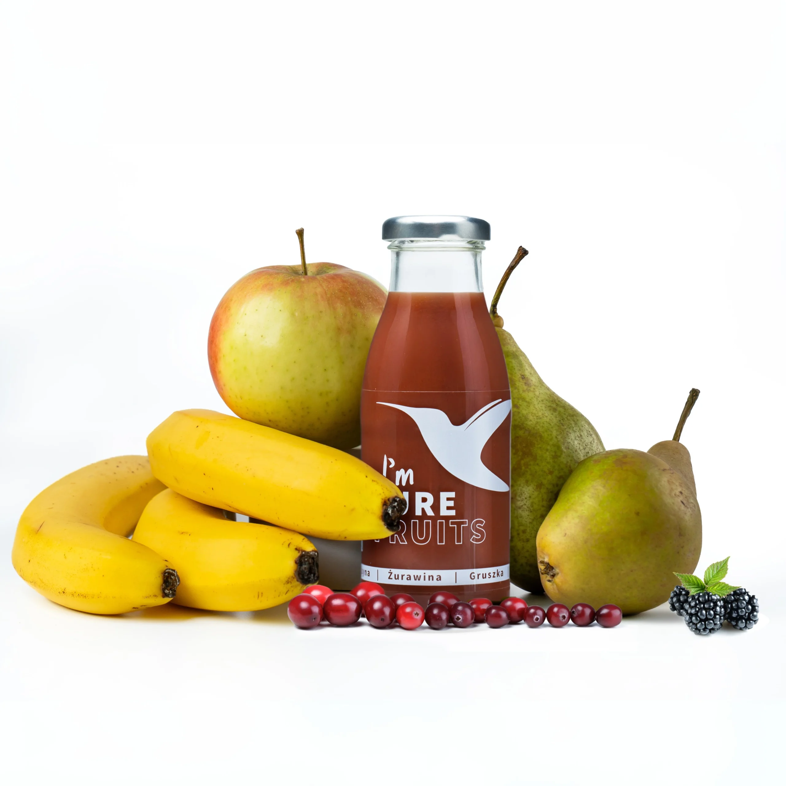 Sok PURE FRUITS z jeżyną, gruszka i żurawiną 15x250ml