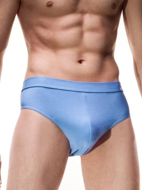 Gładkie Klasyczne Slipy Męskie Authentic | Cornette | AU 221/08 | Niebieskie