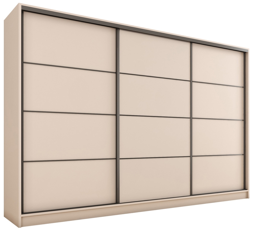 Duża szafa przesuwna do sypialni 280 cm LOFT beż piaskowy