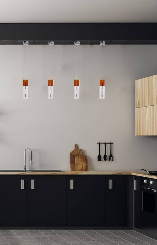 Srebrna lampa wisząca kryształowa do salonu Lara szkło