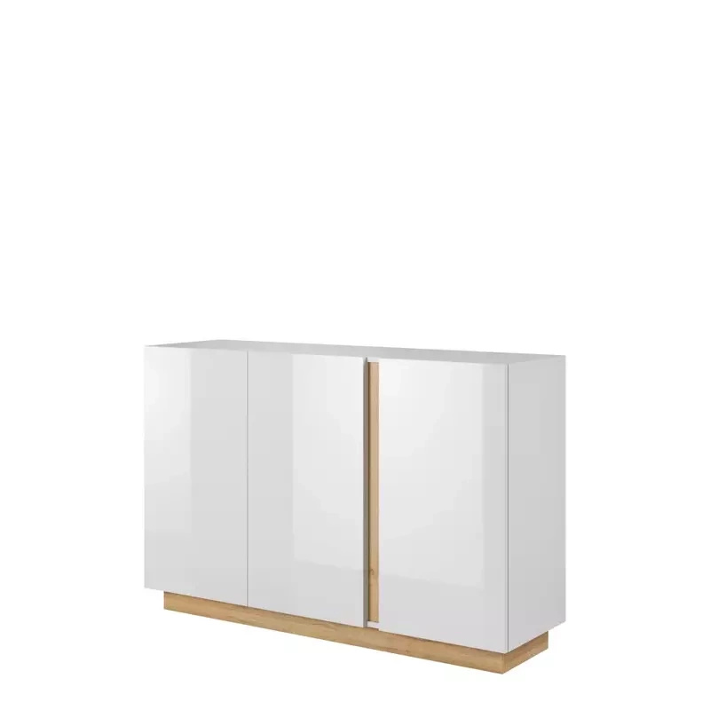 Komoda biała połysk 138,2 cm LINDA