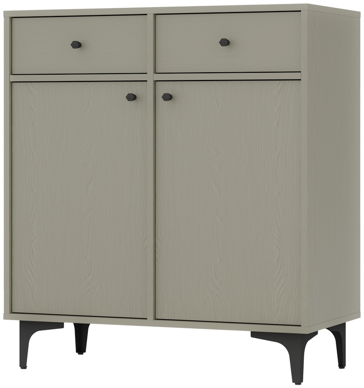 Wysoka komoda do salonu z szufladami i drzwiami TOKEN