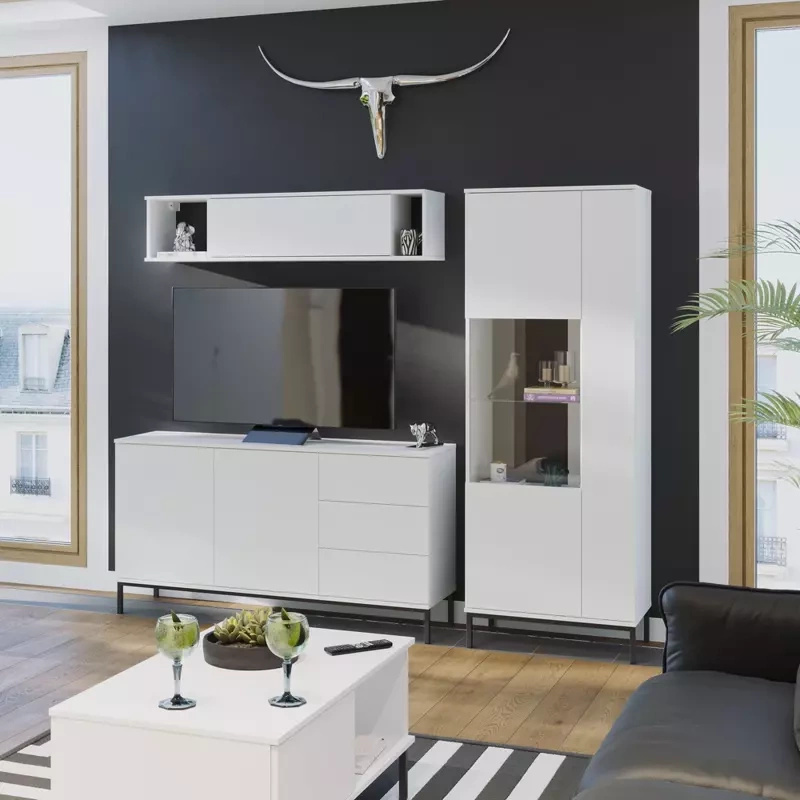 Zestaw mebli do salonu QUARTE Białe