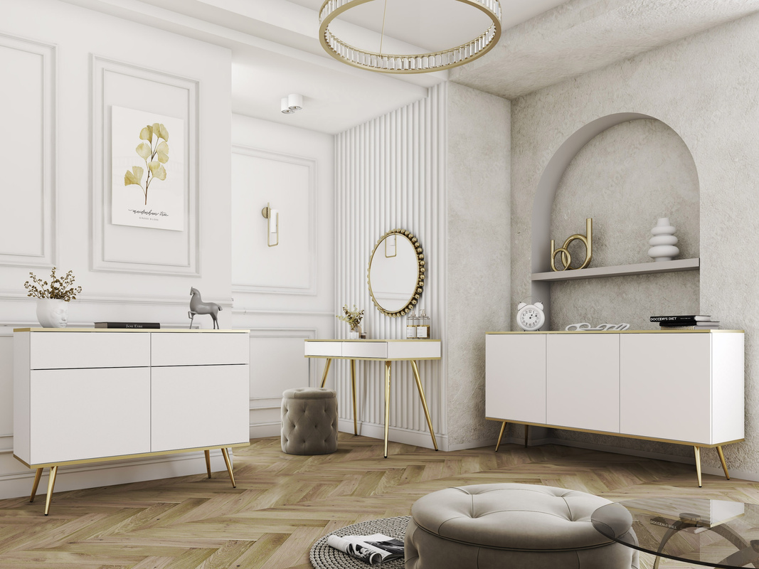 Komplet nowoczesnych mebli do salonu z komodami ORVIETO