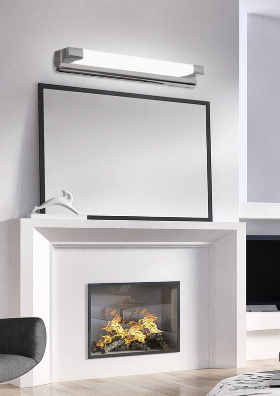 Srebrny kinkiet nad lustro do łazienki 55 cm MIA LED IP20