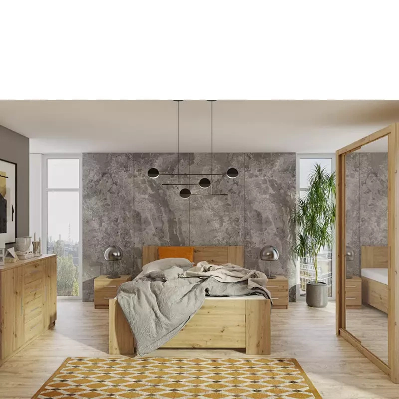 Zestaw mebli sypialnianych dąb artisan BELLA 4
