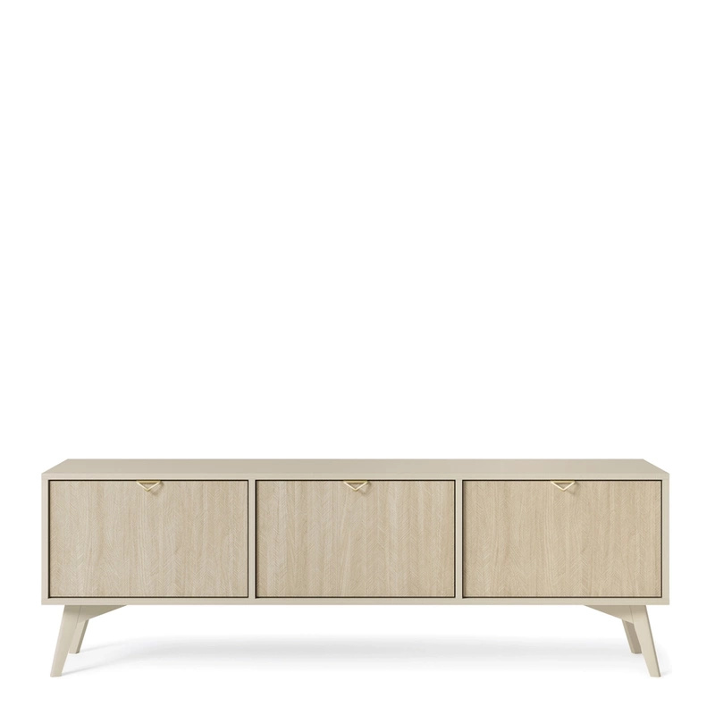 Szafka RTV w stylu boho 158 cm FLOW beż