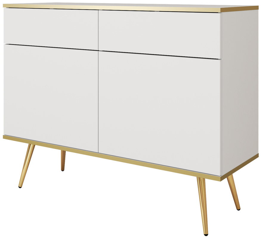 Komoda dwudrzwiowa do salonu z szufladami 107 cm ORVIETO