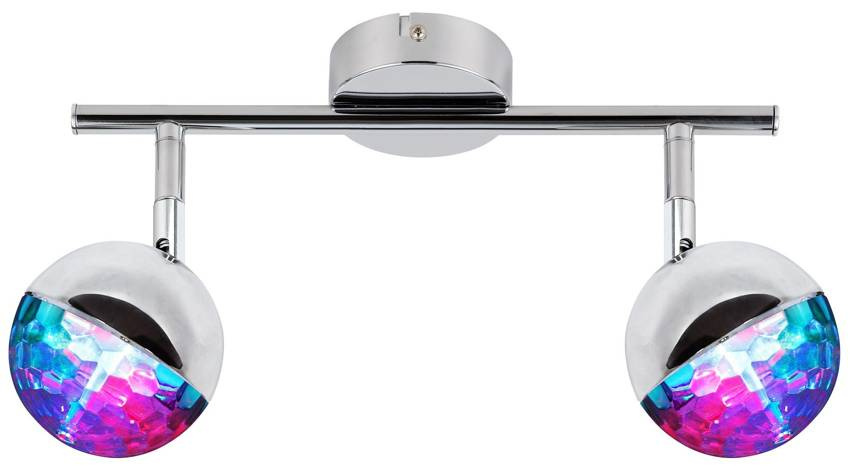 Srebrna lampa wisząca listwa LED 2x3W do salonu PARTY metal