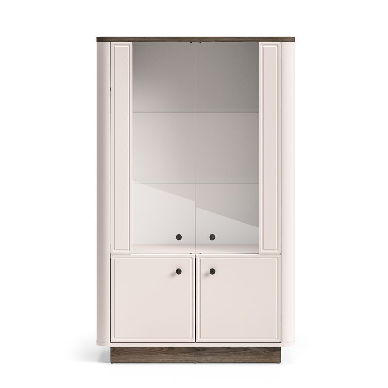 Witryna na książki 92 cm szklana do salonu VILANO kaszmir