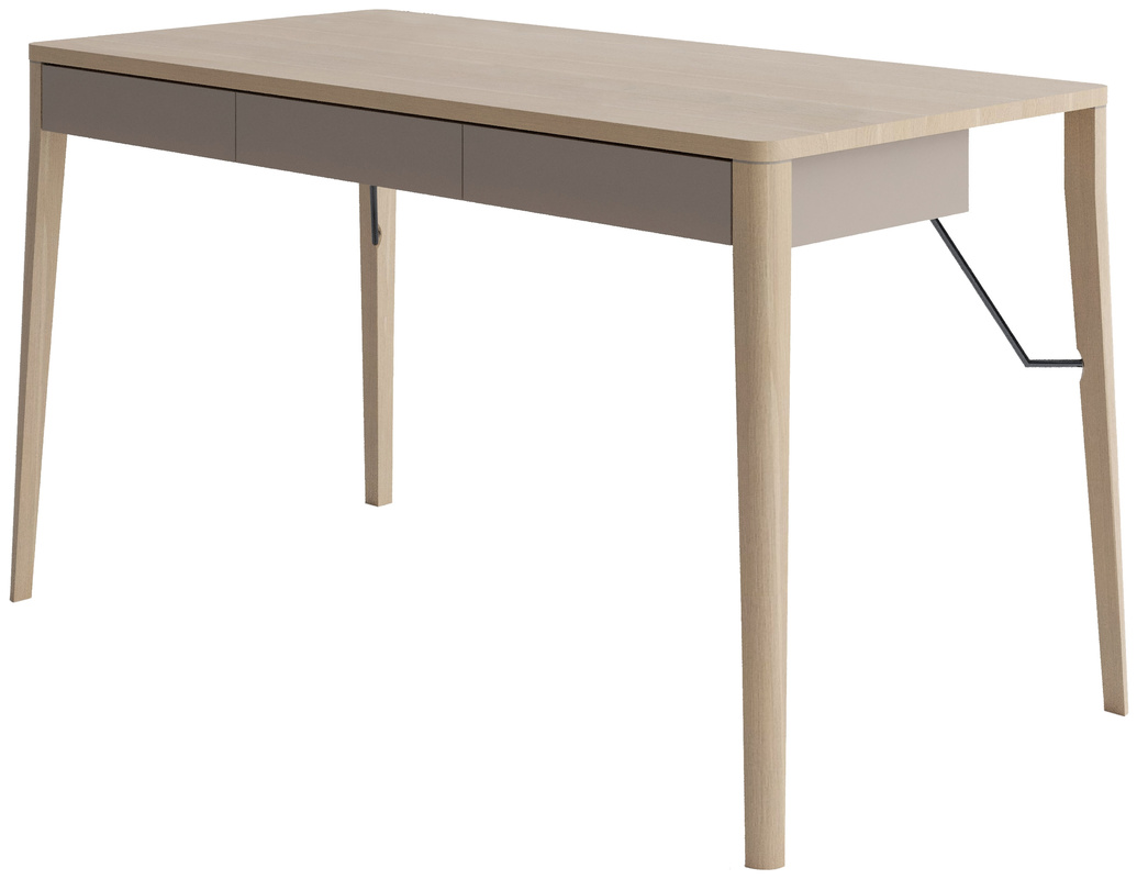 Nowoczesne biurko z szufladami skandynawskie 140 cm MATCH