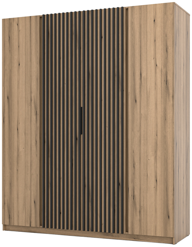 Loftowa szafa z lamelami do sypialni 200 cm KARAT
