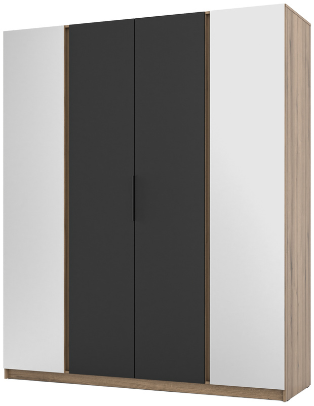 Nowoczesna szafa do sypialni z lustrem i półkami 200 cm KARAT