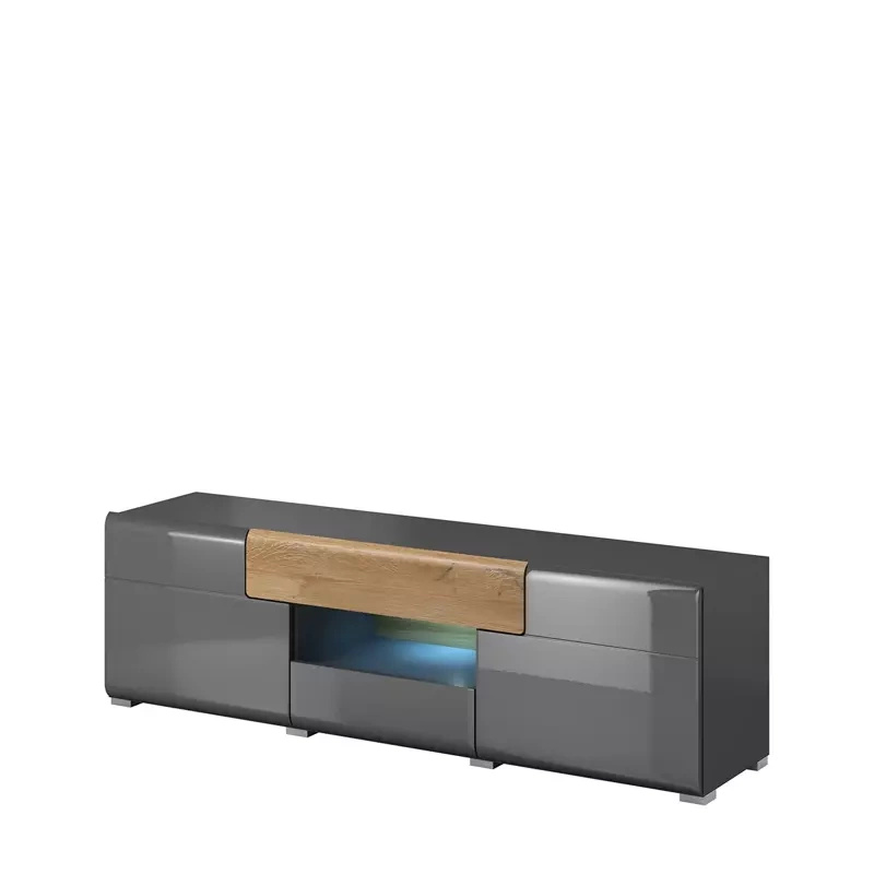 Szafka rtv nowoczesna TENDER antracyt połysk