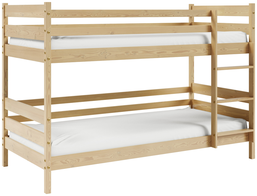 Łóżko piętrowe w stylu skandynawskim do pokoju dziecięcego 80x160 cm LUMISLE