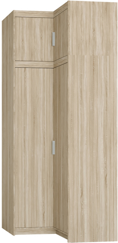 Zestaw narożny do garderoby szafa z nadstawką dąb sonoma KUBA