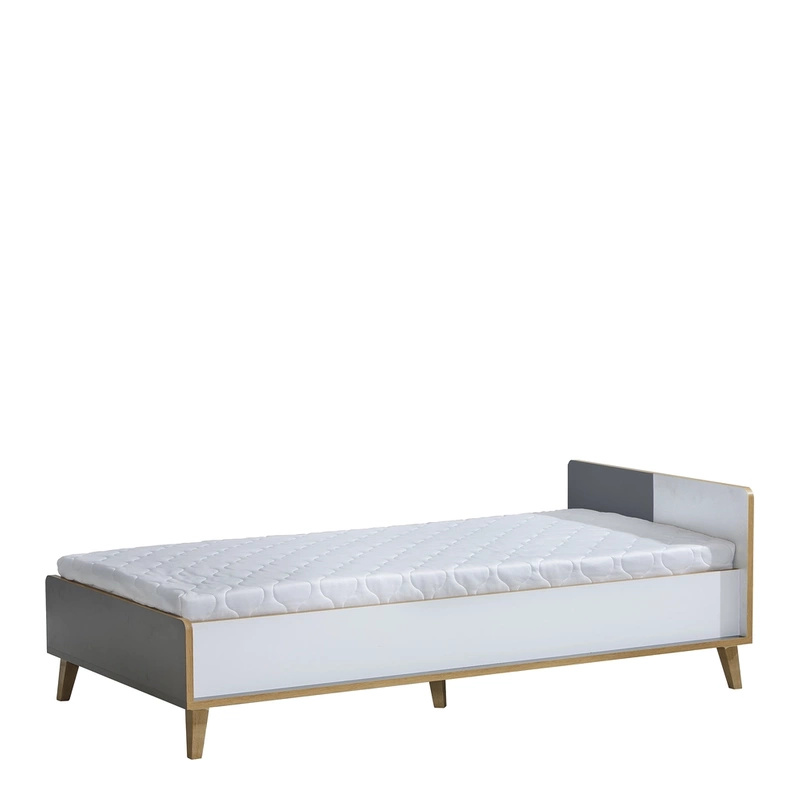 Skandynawskie młodzieżowe łóżko ze stelażem pojemnik WARSAW