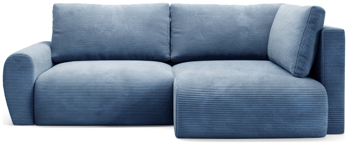 Niebieska sztruksowa rogówka z funkcją spania i pojemnikiem PATI DUO