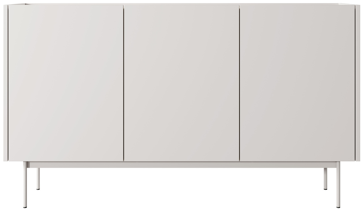 Nowoczesna pojemna komoda trzydrzwiowa 144 cm CRYSTAL kaszmir