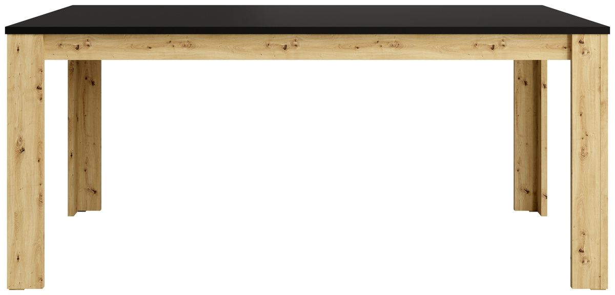Stół do jadalni RUSTICA 180 cm dąb artisan z czarnym blatem