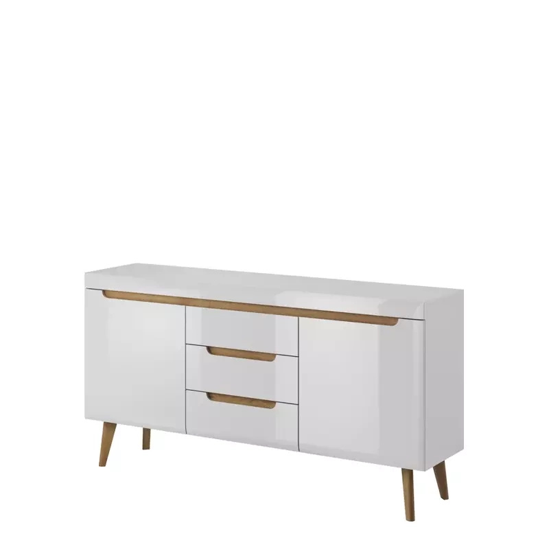 Komoda biała połysk 160 cm RENI