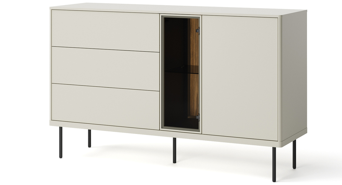 Nowoczesna komoda na nóżkach z szufladami 134 cm EPIRO kaszmir