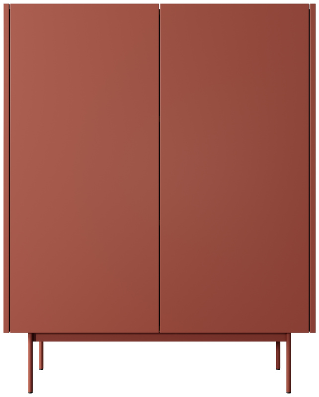 Dwudrzwiowa wysoka komoda do salonu 97 cm CRYSTAL