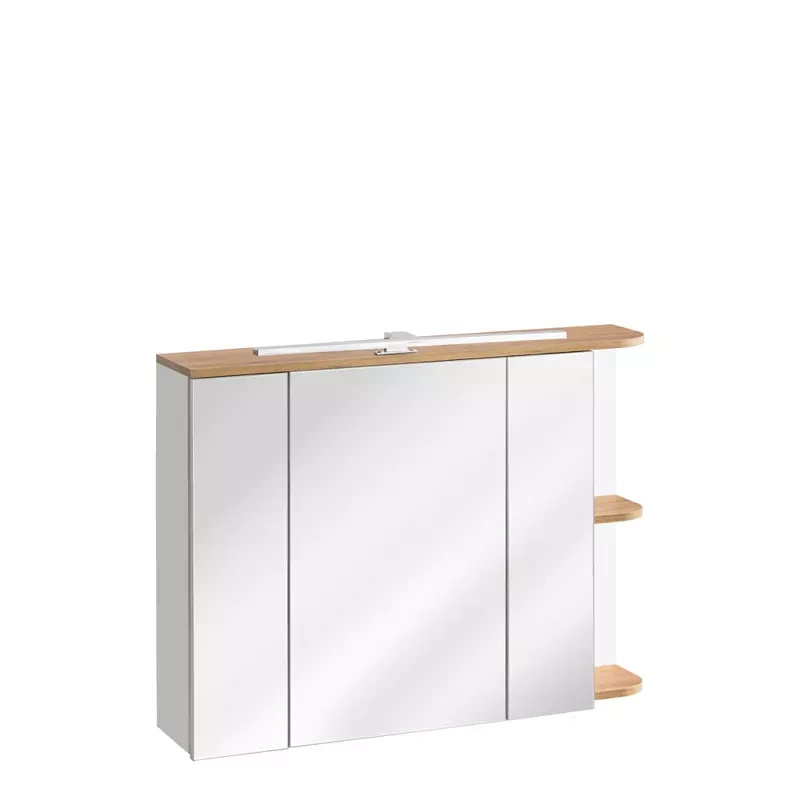 Szafka łazienkowa wisząca z lustrem biała PELACCI
