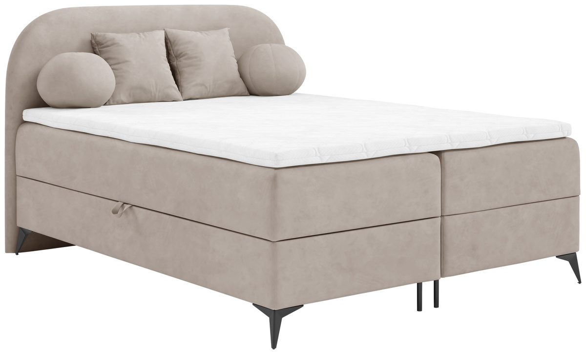 Małżeńskie łóżko 180x200 cm kontynentalne do sypialni SERENO