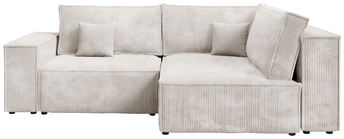 Beżowy narożnik do salonu z funkcją spania PEDRO DUO