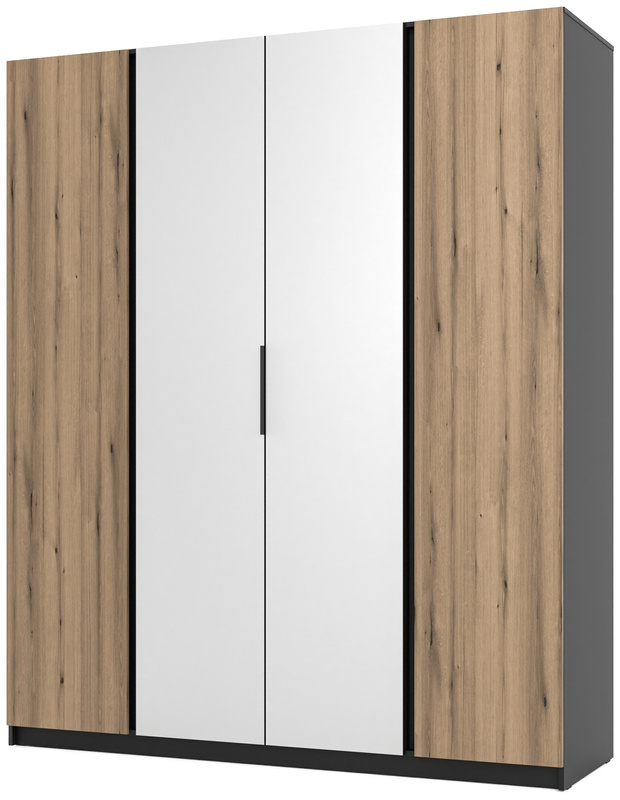 Duża szafa z lustrem i półkami 200 cm KARAT