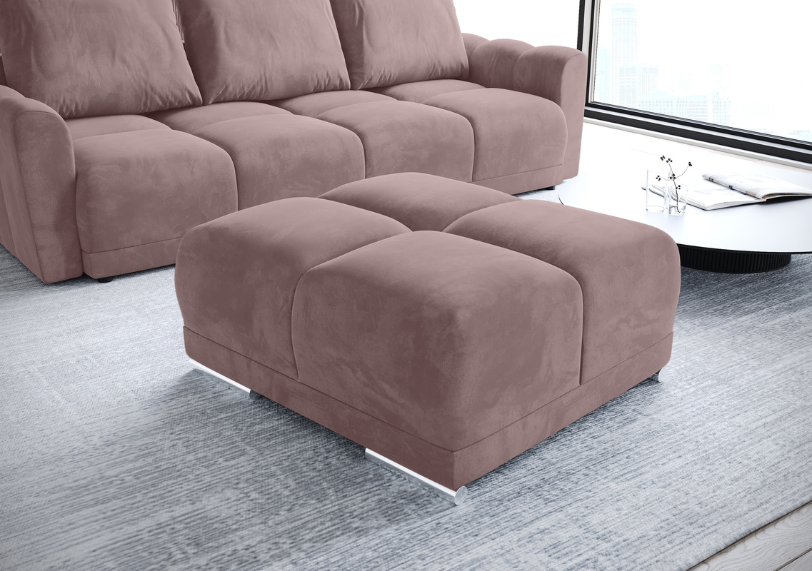 Welurowa pufa tapicerowana do salonu NUBES