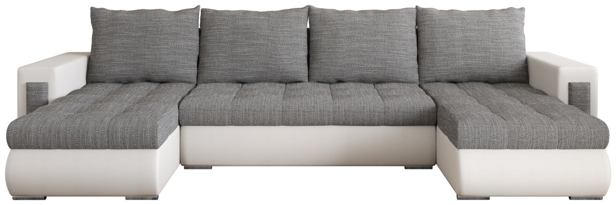 Duży narożnik do salonu rozkładany z funkcja spania MERLIN w kształcie U