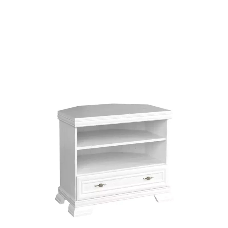 Biała szafka RTV narożna KOLONIA