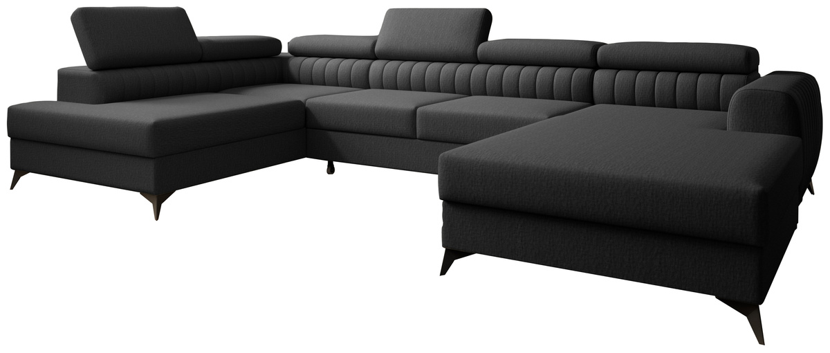 Narożnik z funkcją spania i regulowanymi zagłówkami PAULLETTO