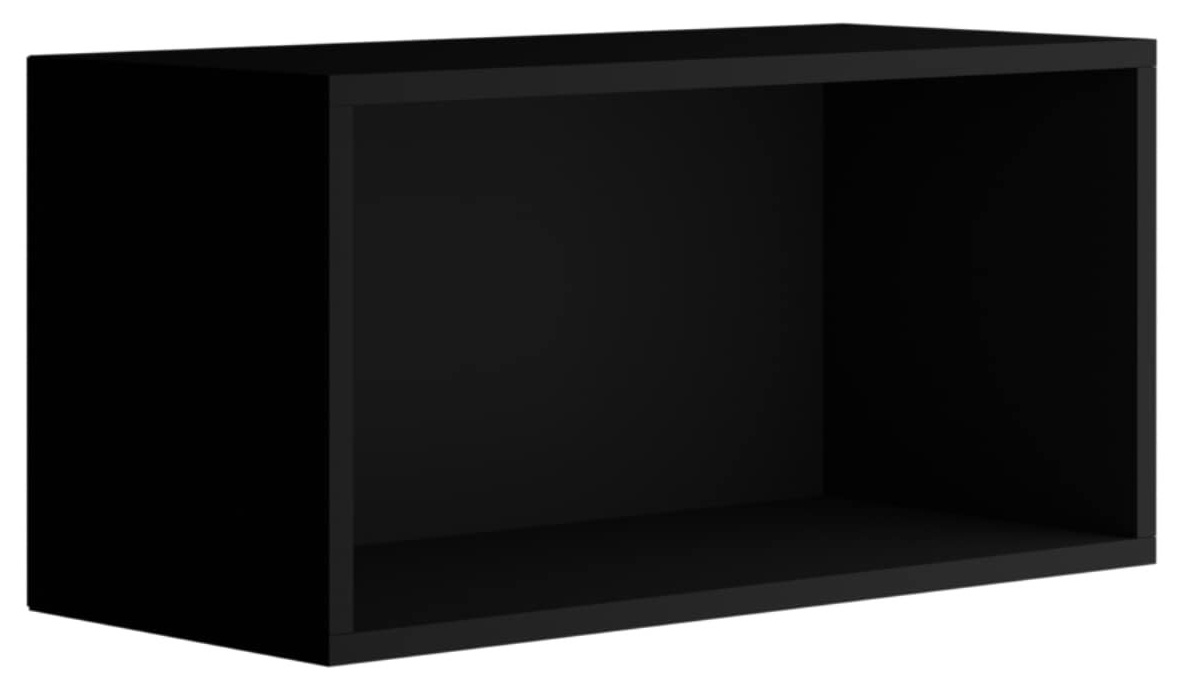 Czarna półka do salonu 70 cm PREMIUM